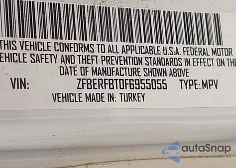 2015 Ram Promaster City Tradesman Slt from USA, damaged, VIN ZFBERFBT0F6955055